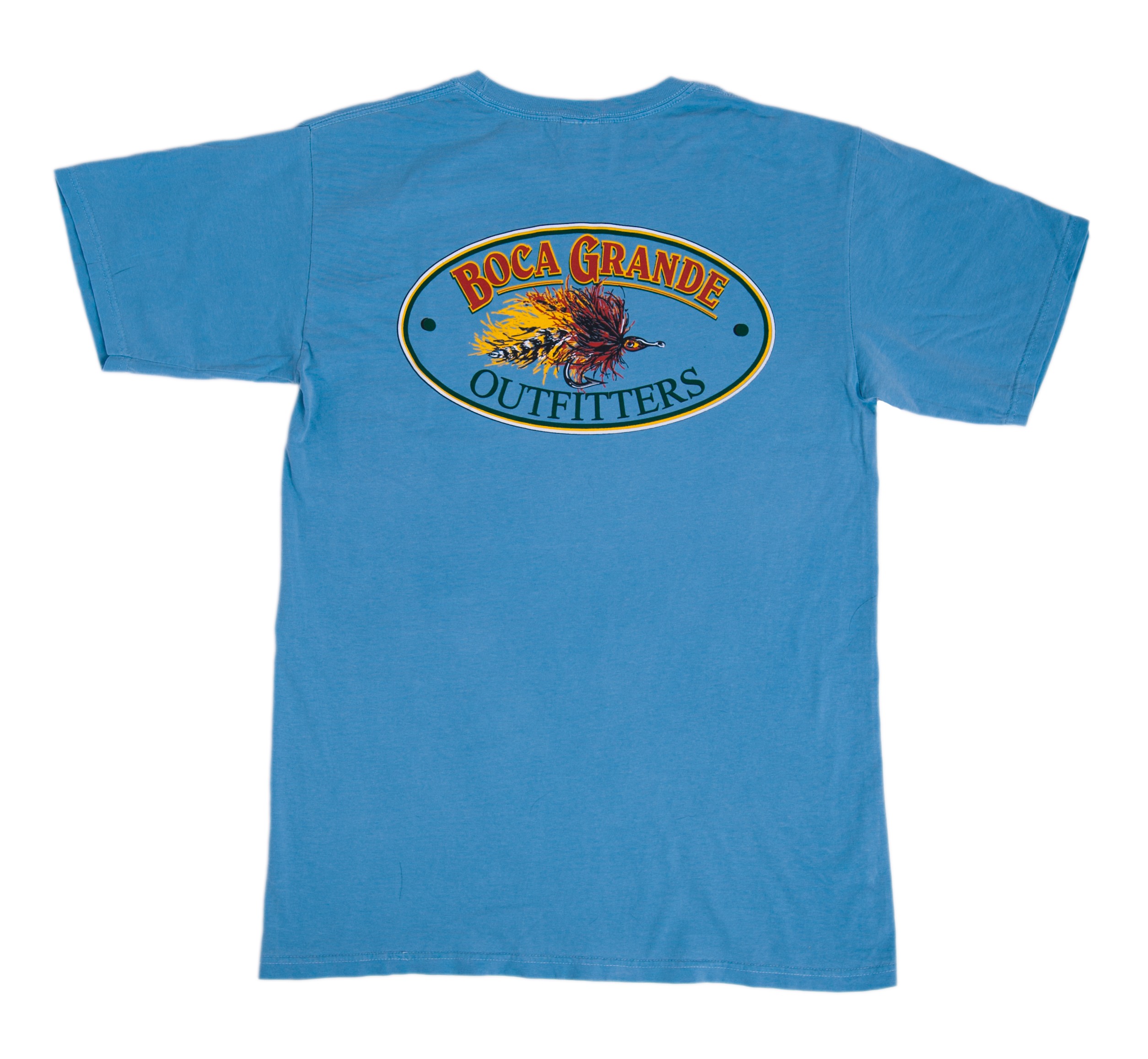 Boca Grande Outfitters Short Sleeved Fly Logo T-Shirt - Bay